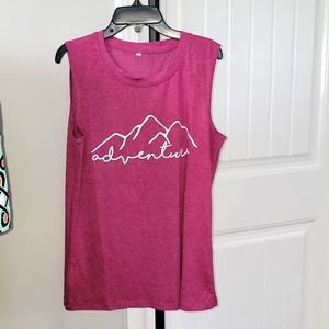 Nwot Muscle Burgandy tank top